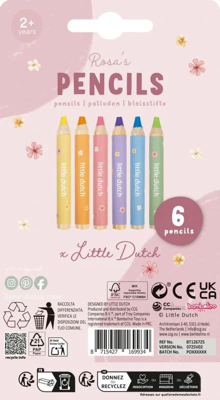 Little Dutch -Pastelli di legno Rosa & Friends