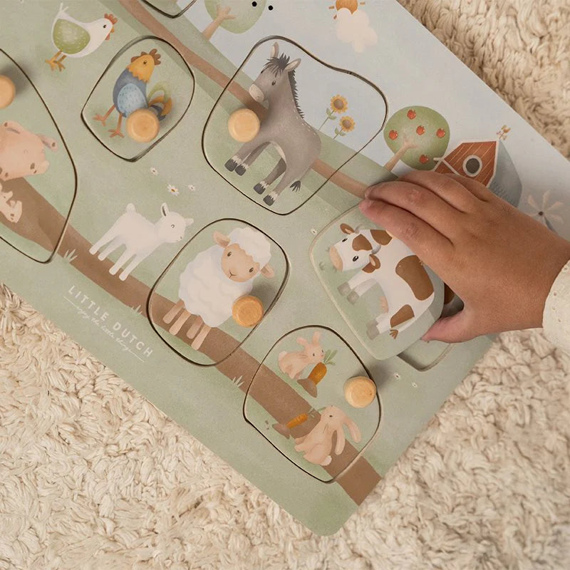 Little Dutch - Puzzle Sonoro In Legno Piccola Fattoria