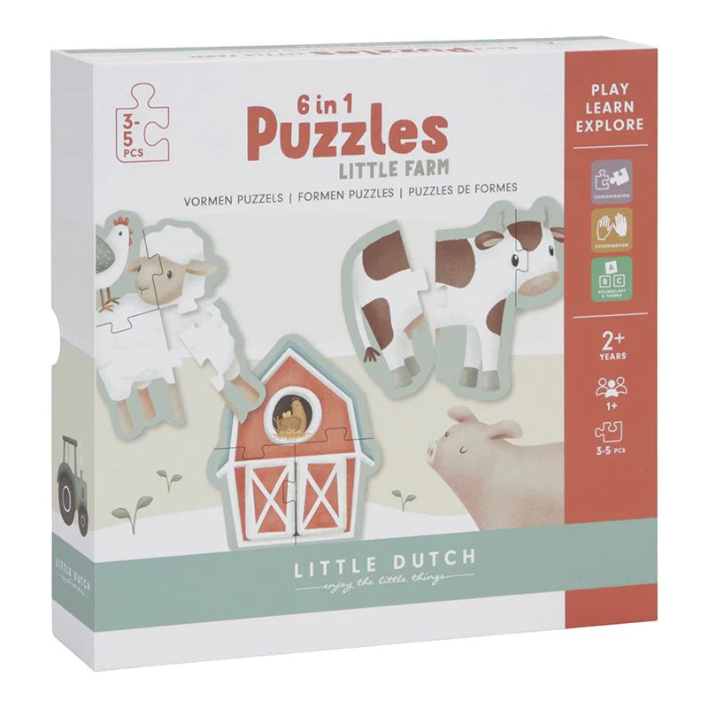 Little Dutch - Puzzle  6 In ! PIccola Fattoria