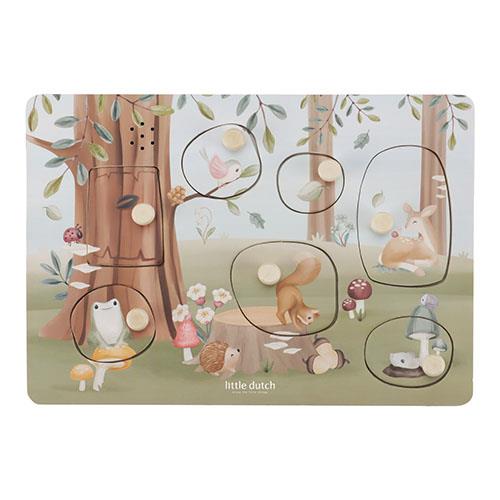 Little Dutch - Puzzle Sonoro In Legno Amici Della Foresta