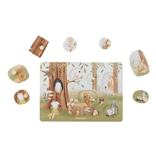 Little Dutch - Puzzle Sonoro In Legno Amici Della Foresta