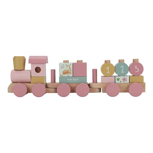 Little Dutch - Treno Personalizzabile – Rosa - Giardino Delle Fate