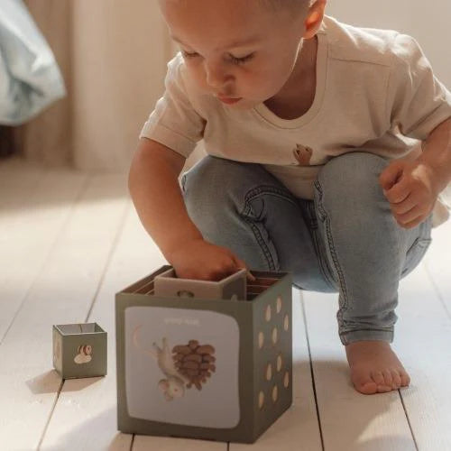 Little Dutch - Cubi Impilabili _Blu Amici Della Foresta