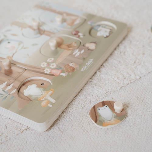 Little Dutch - Puzzle Sonoro In Legno Amici Della Foresta