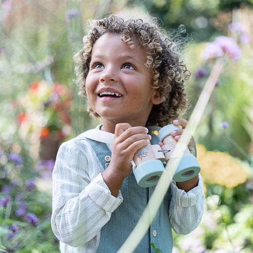 Little Dutch -Binocolo in legno - Blu - Amici della foresta