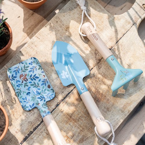 Little Dutch - Attrezzi da giardino - Blu - Amici della foresta