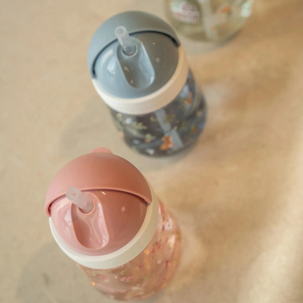 Little Dutch - Borraccia con cannuccia 300ml - Rosa