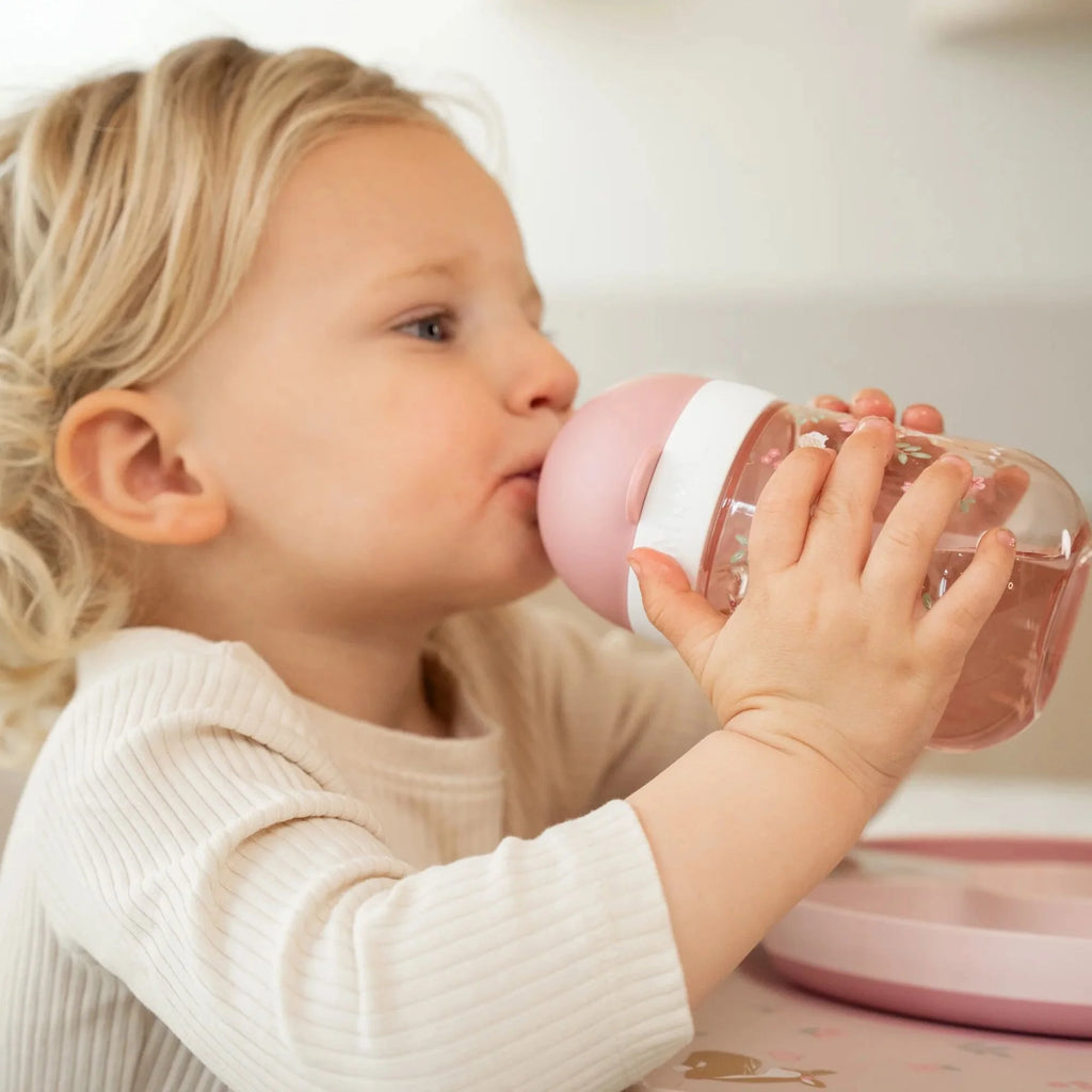 Little Dutch - Borraccia con cannuccia 300ml - Rosa