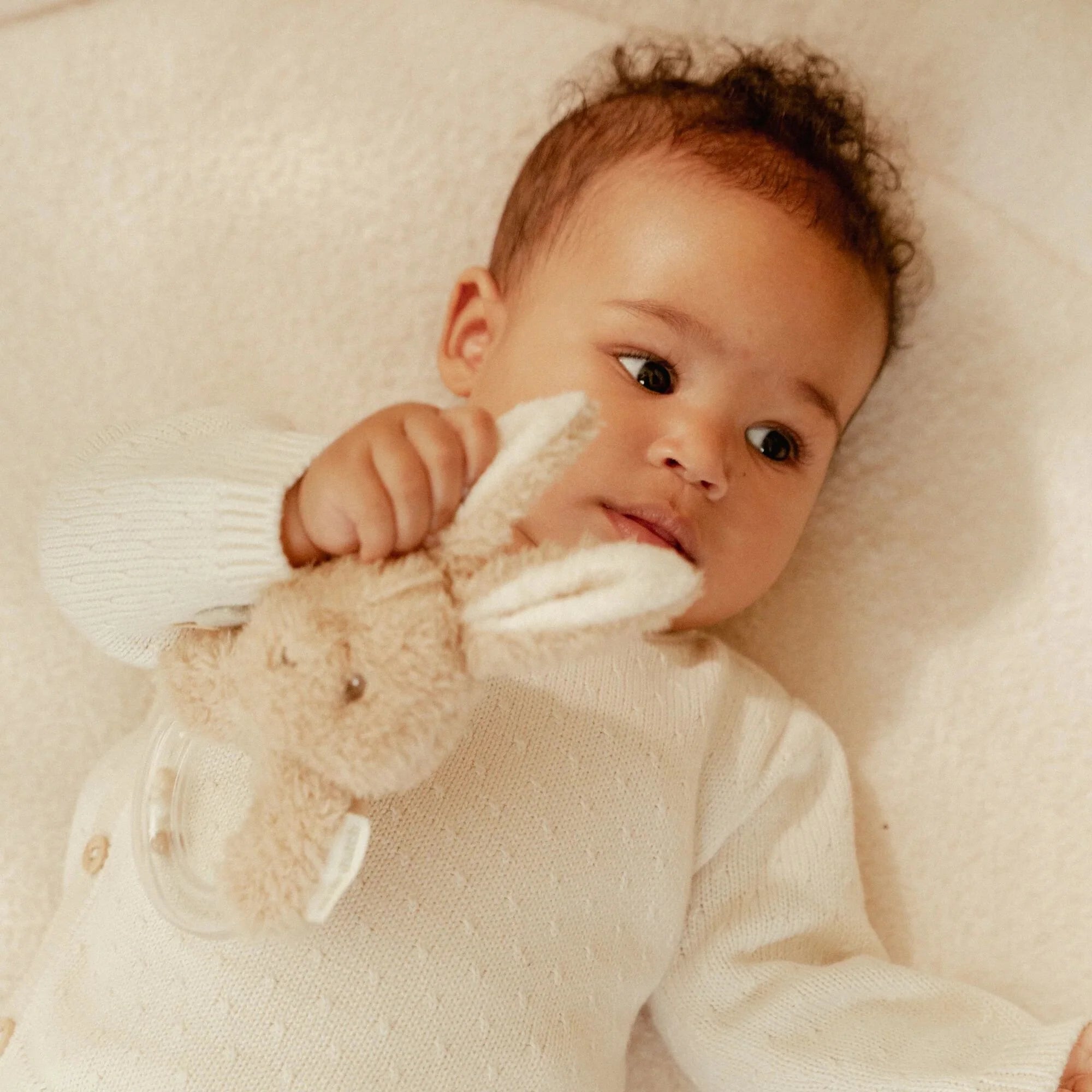 Little Dutch - Sonaglio a cerchio - Beige Conigietto