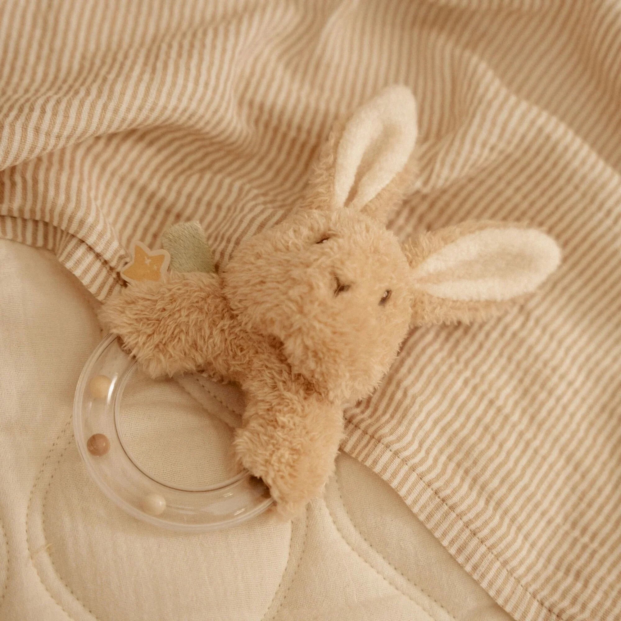 Little Dutch - Sonaglio a cerchio - Beige Conigietto