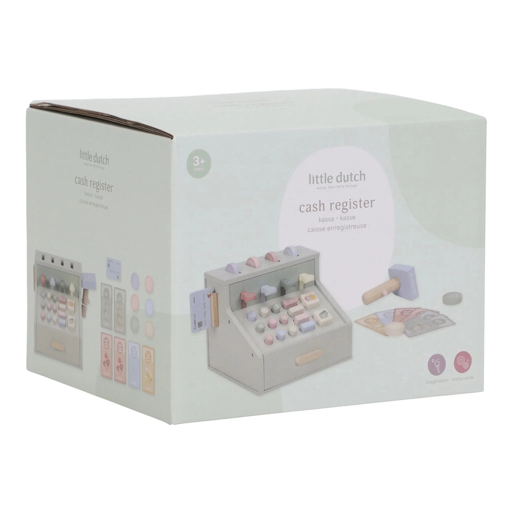 Little Dutch - Registratore di cassa in legno con scanner e lettore di carte