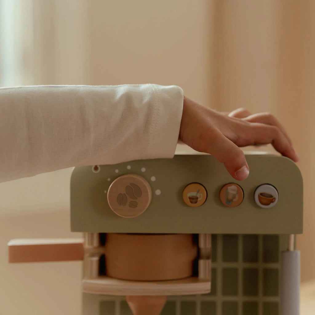 Little Dutch - Macchinetta Del Caffè In Legno -Verde Essentials