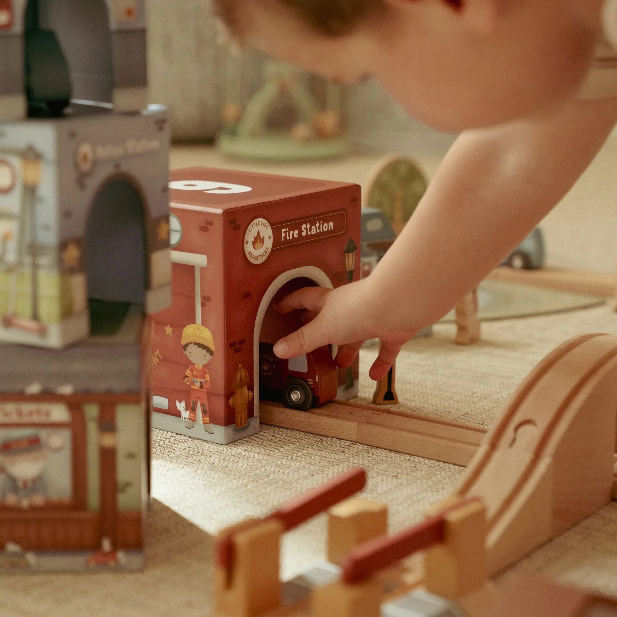 Little Dutch - Blocchi impilabili con le auto – Multicolore –