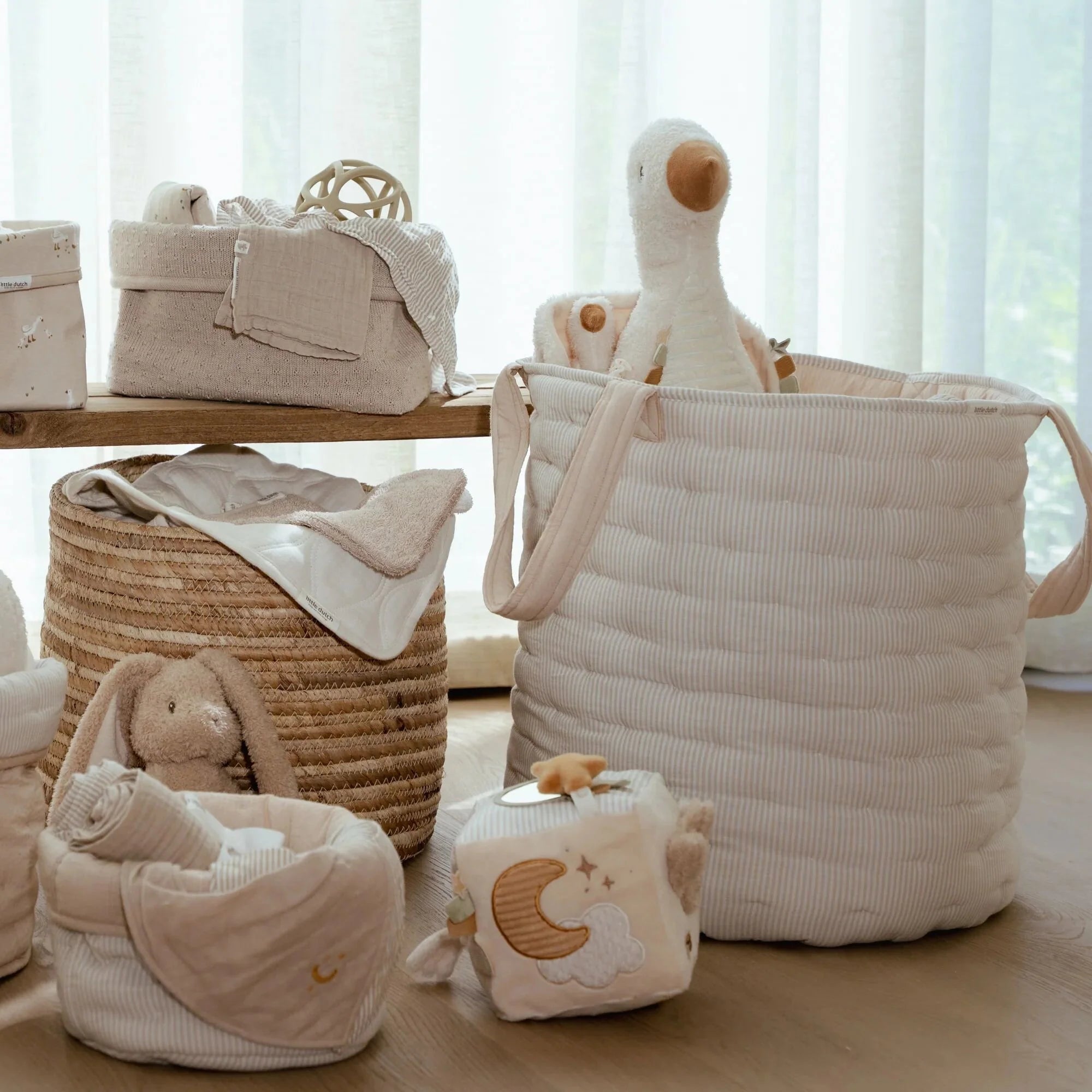 Little Dutch -Cestino Portaoggetti Grande - Beige