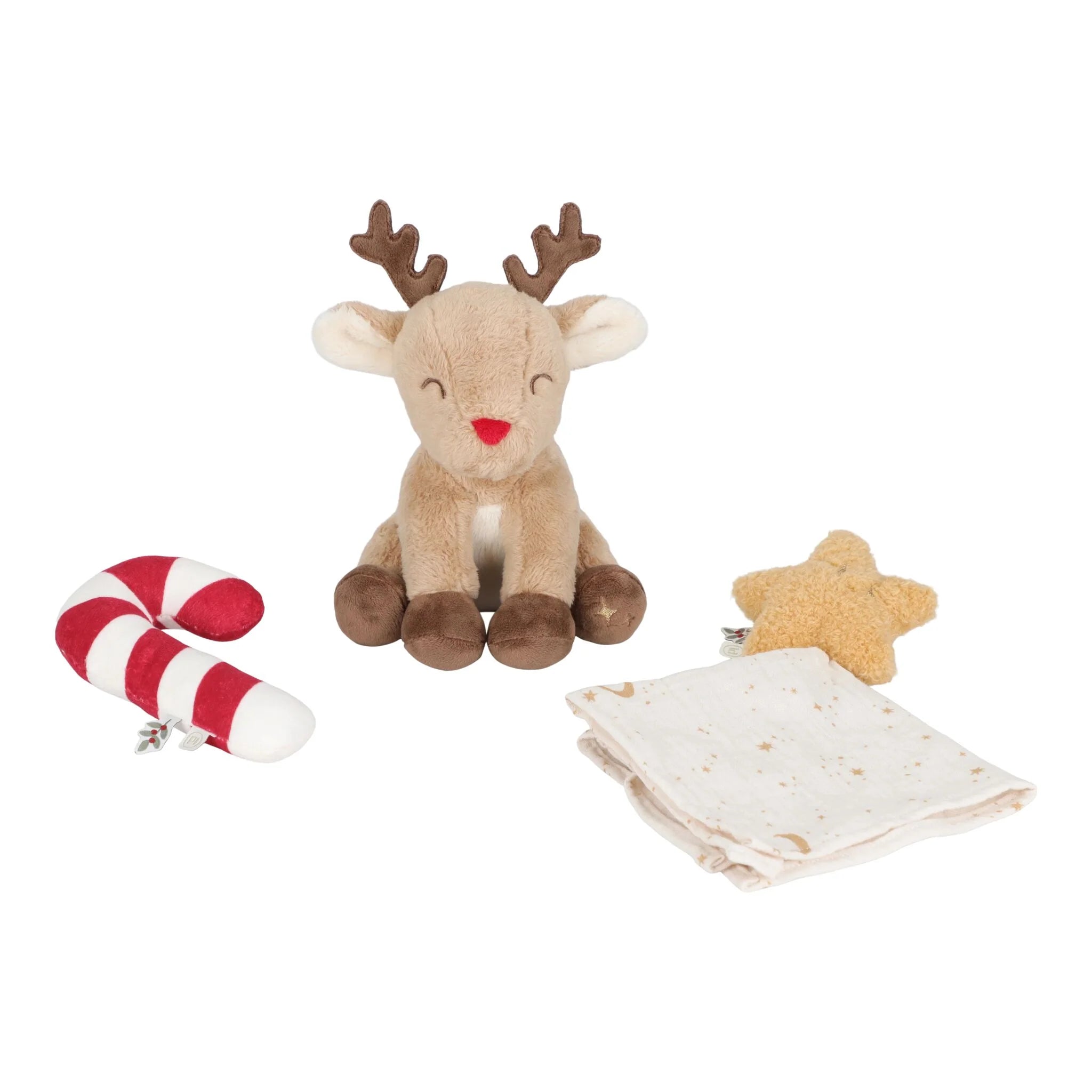 Little Dutch - Set regalo Con Doudou,Renna E Bastoncino Di Zucchero Sonaglio