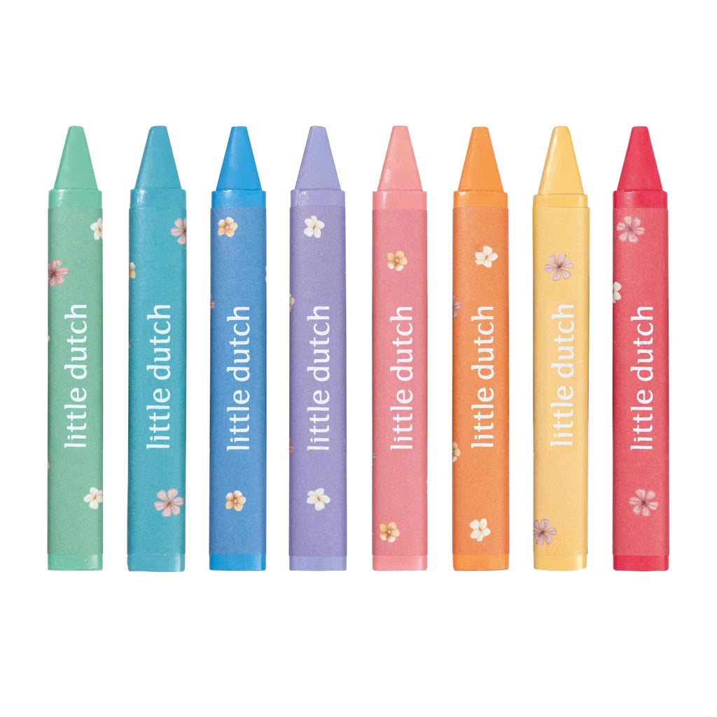 Little Dutch - Pastelli a cera multicolore - Rosa