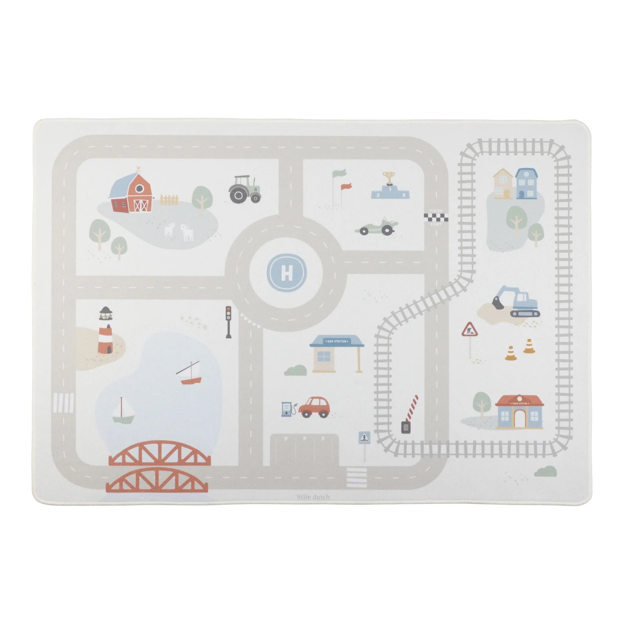 Little Dutch -Tappetino da gioco per macchinine - Beige