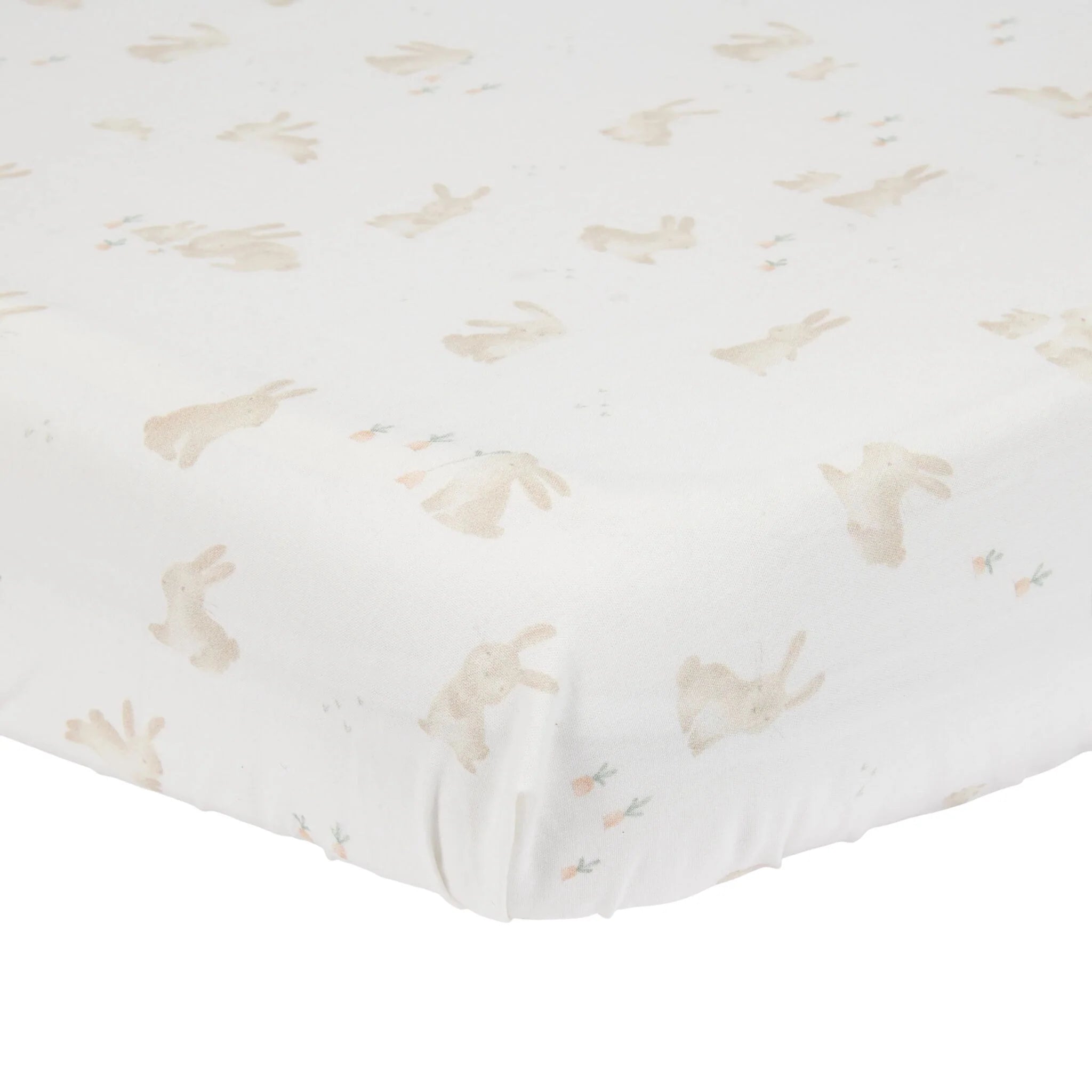 Little Dutch - Lenzuolo con angoli per culla – Bianco – Coniglietto