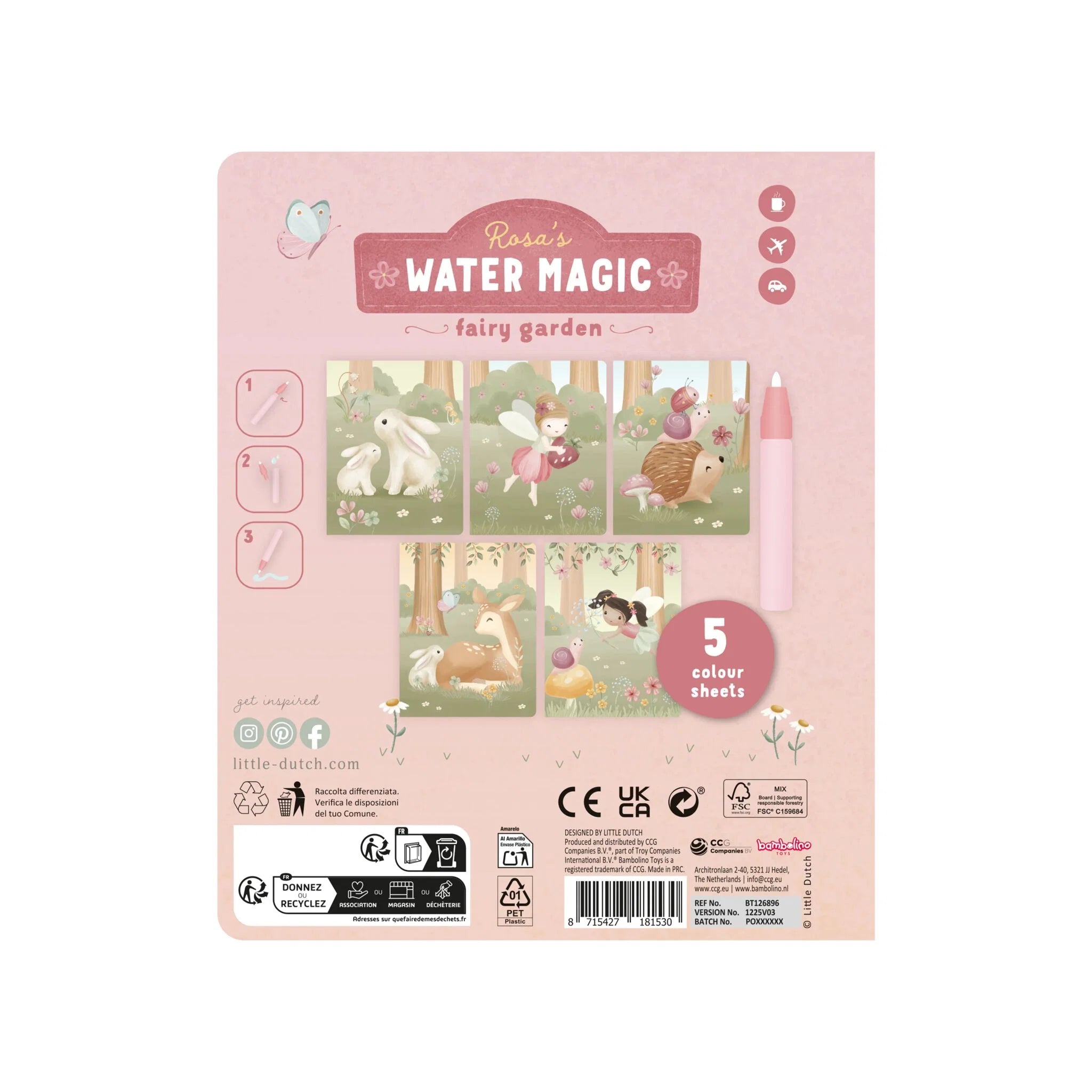 Little Dutch - Libro Magico Ad Acqua-Rosa