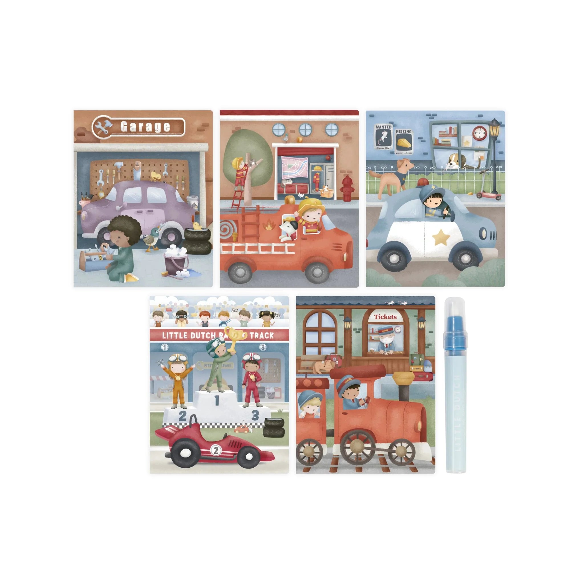 Little Dutch - Libro Magico Ad Acqua-Jim -Veicoli