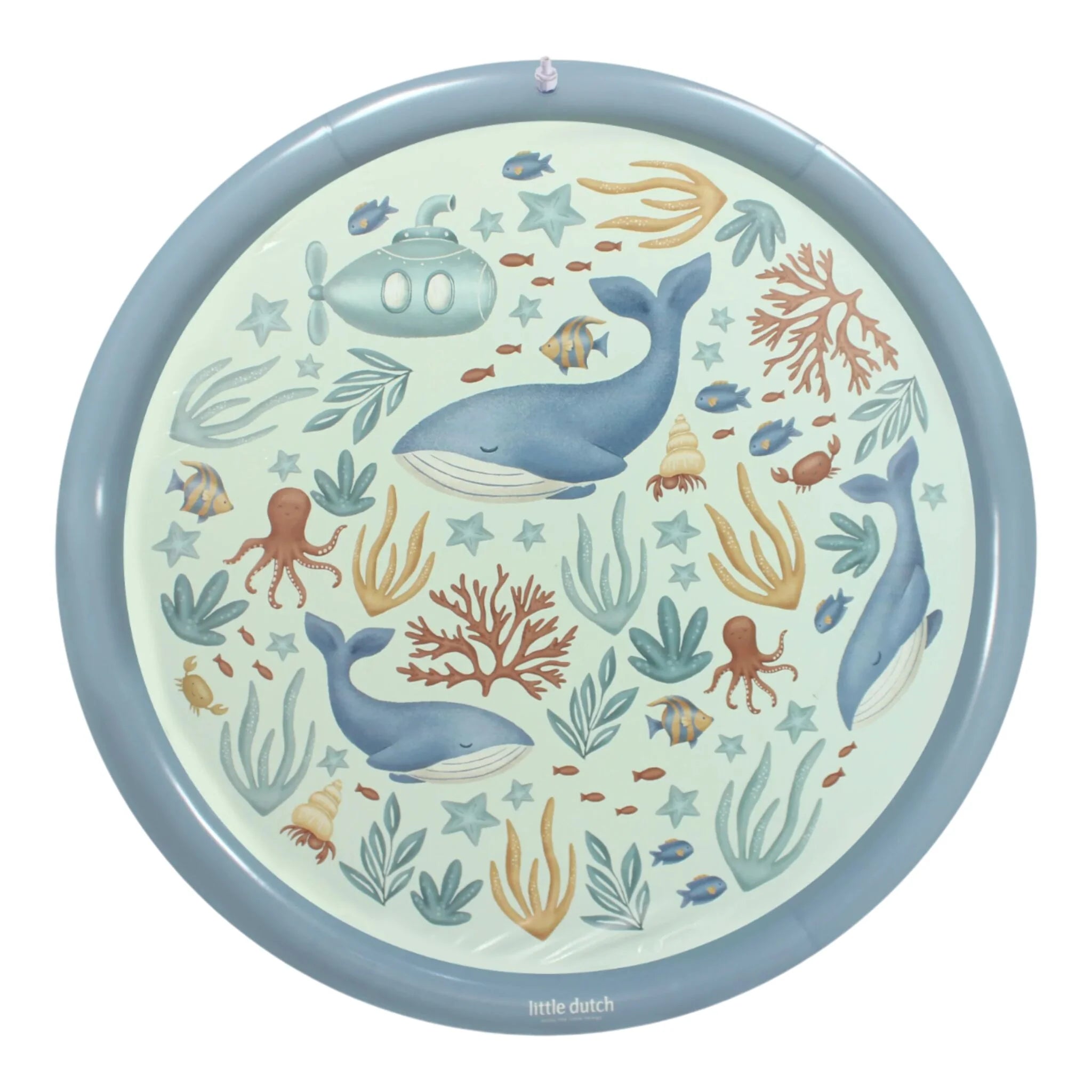 Little Dutch - Tappeto spruzza-acqua blu Ocean World