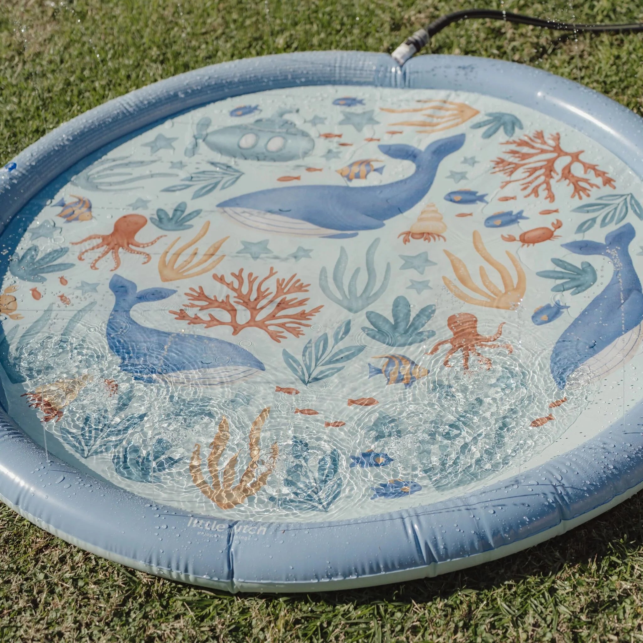 Little Dutch - Tappeto spruzza-acqua blu Ocean World
