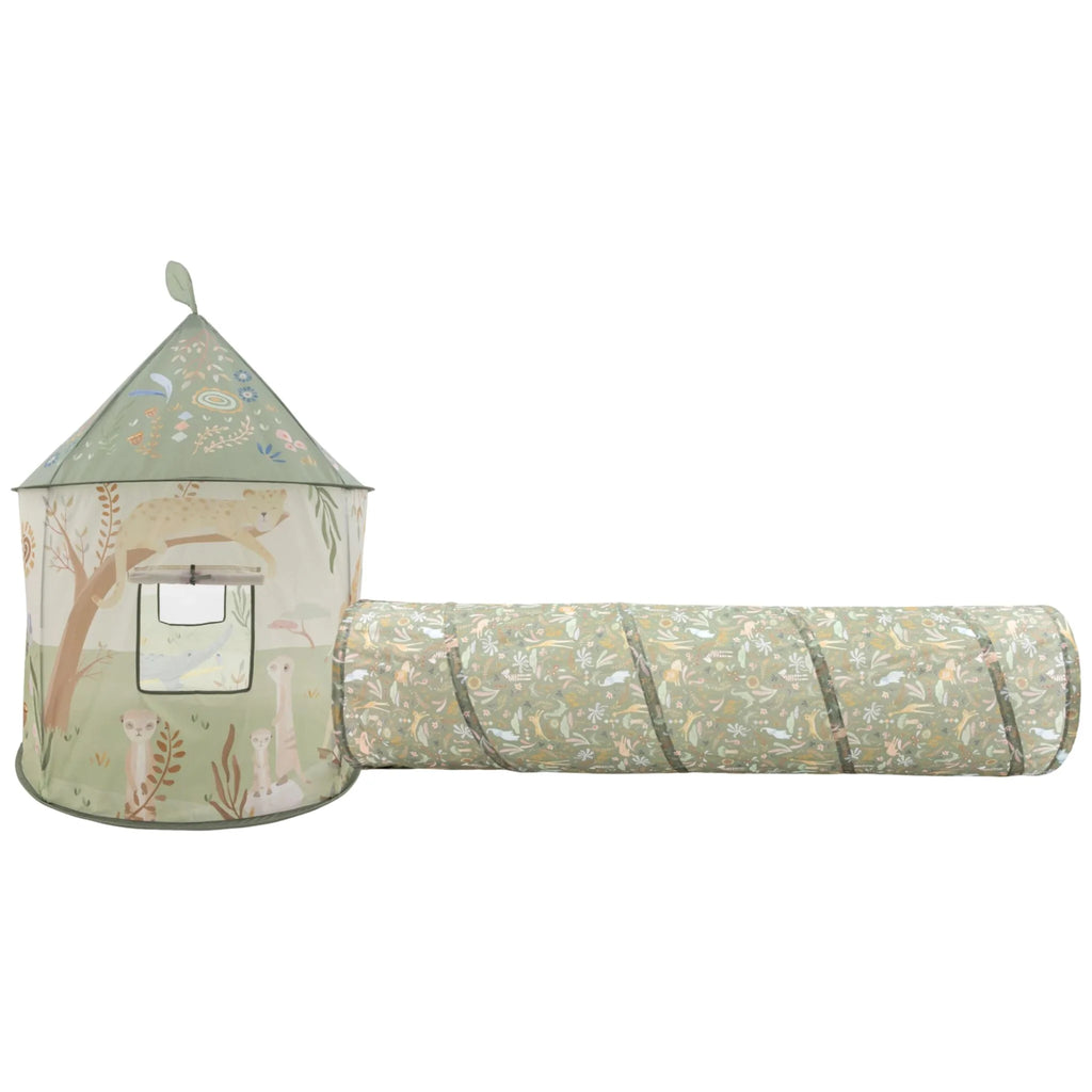 Little Dutch - Tenda Da Gioco Con Tunnel-Safari Friends