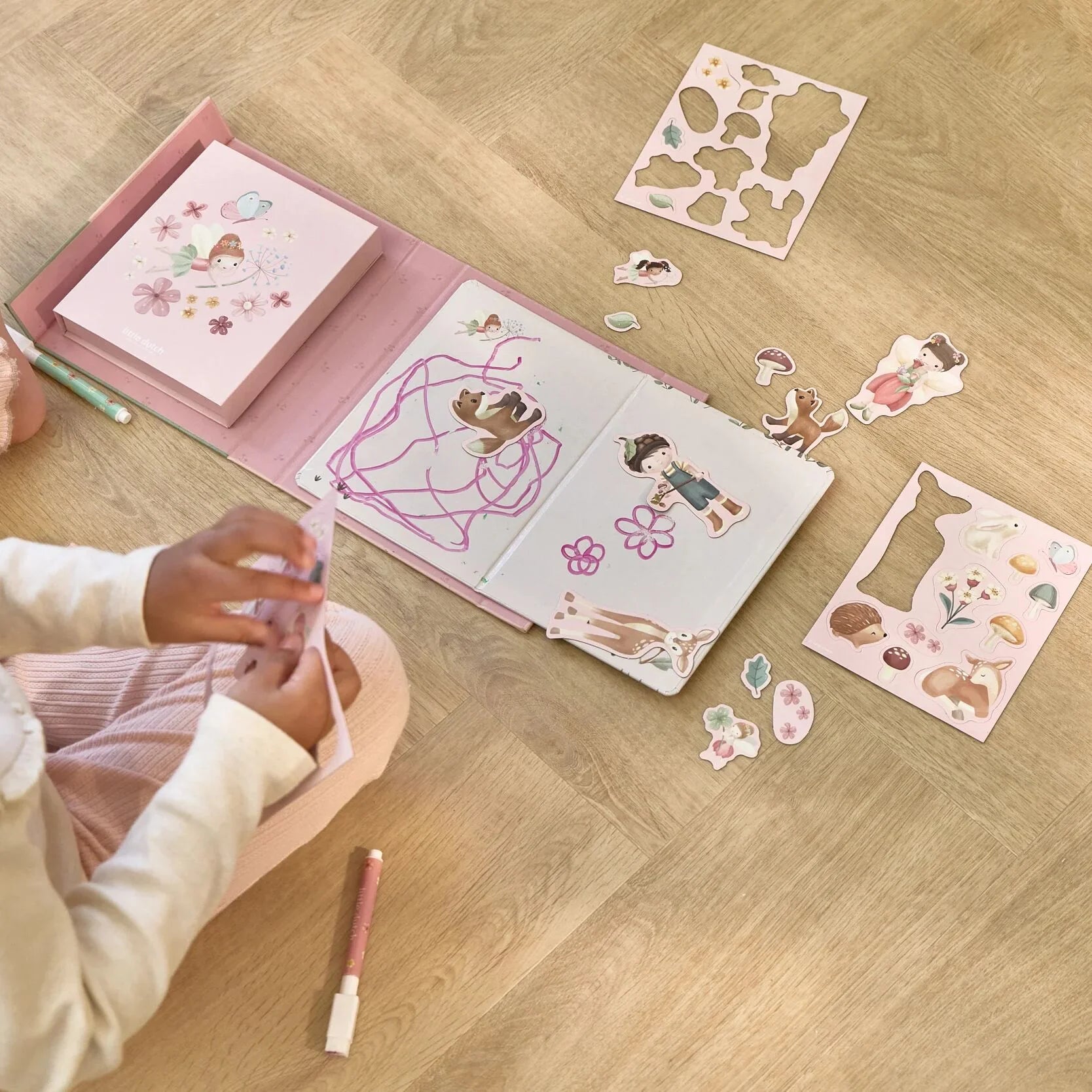 Little Dutch-Libro Magnetico Rosa