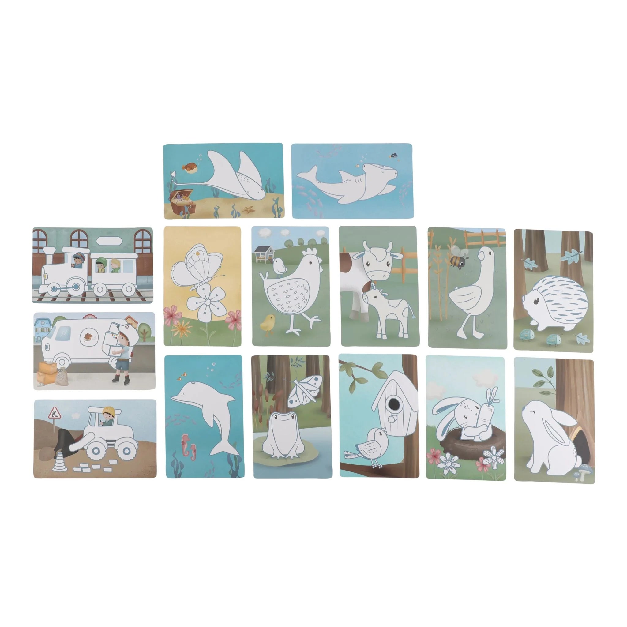 Little Dutch- Mini lavagna Da Disegno -Blu Amici Della Foresta