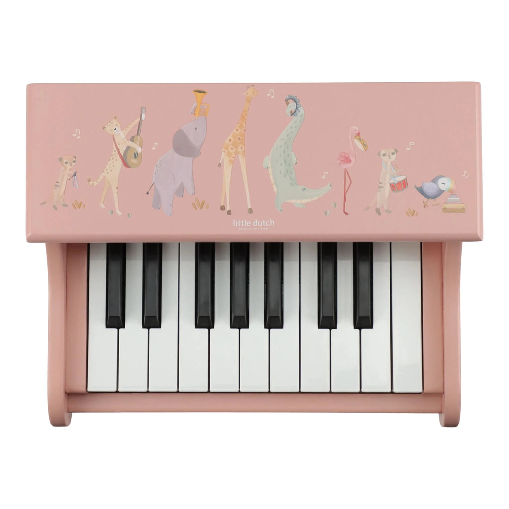 Little Dutch- Pianoforte in legno - Verde - Safari Friends