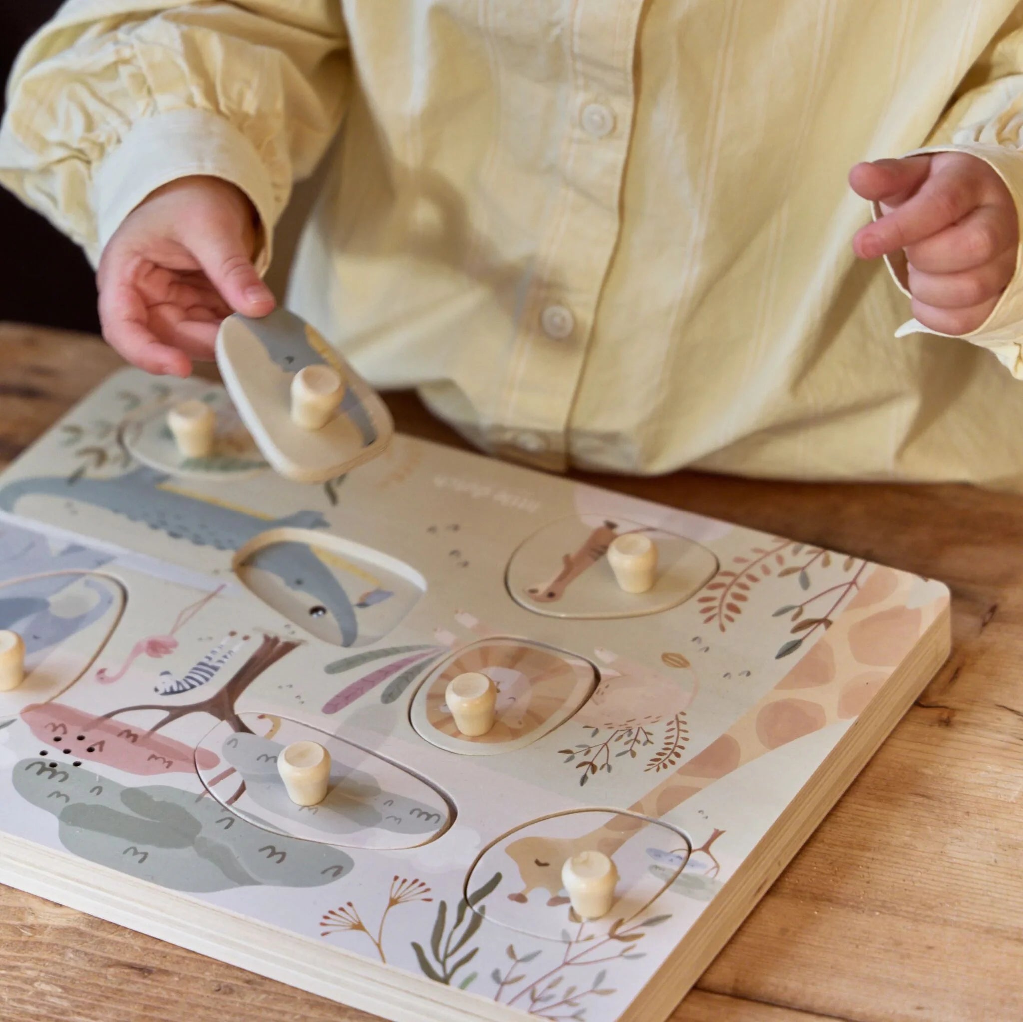 Little Dutch - Puzzle Sonoro In Legno Savana Friends