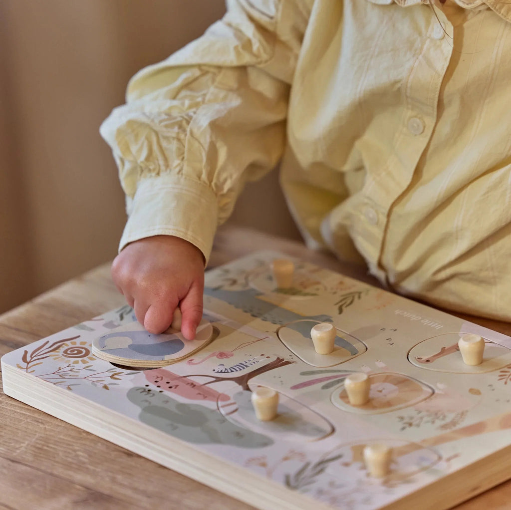 Little Dutch - Puzzle Sonoro In Legno Savana Friends