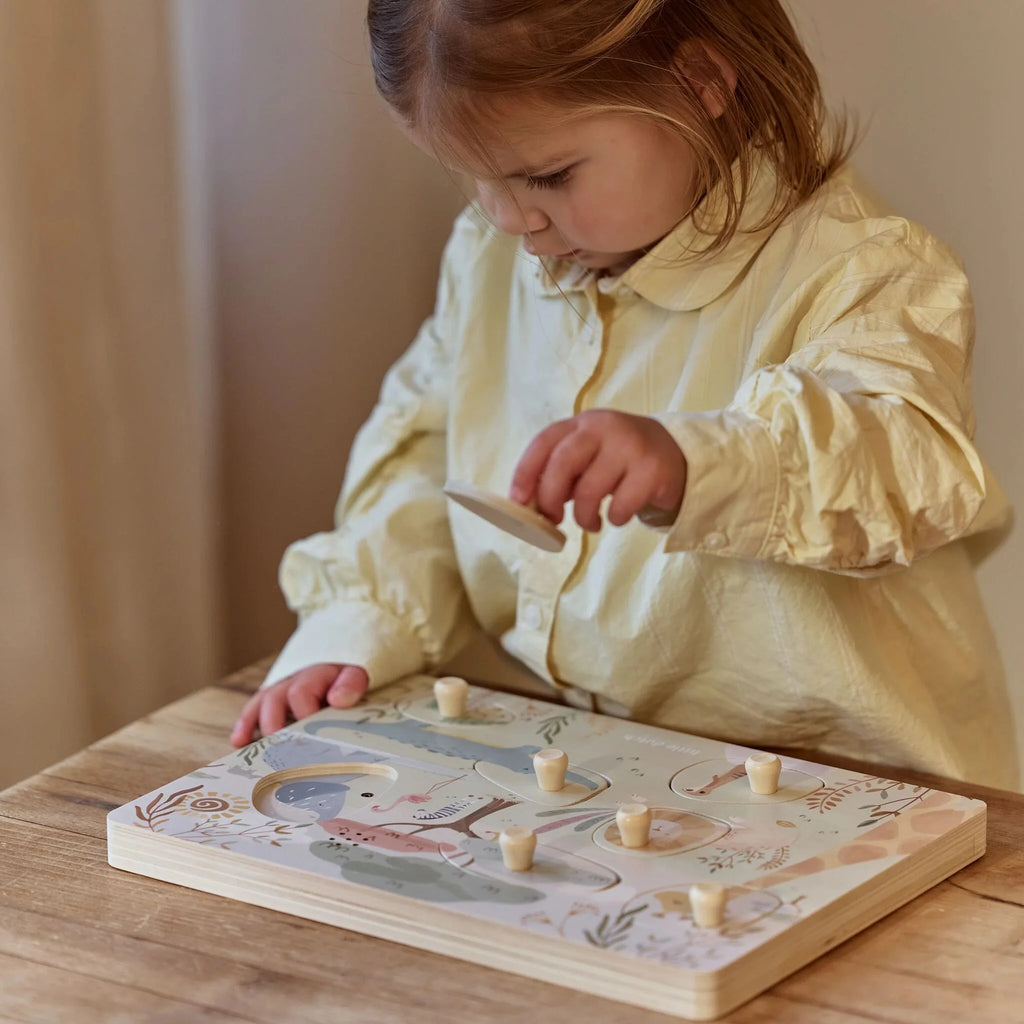 Little Dutch - Puzzle Sonoro In Legno Savana Friends