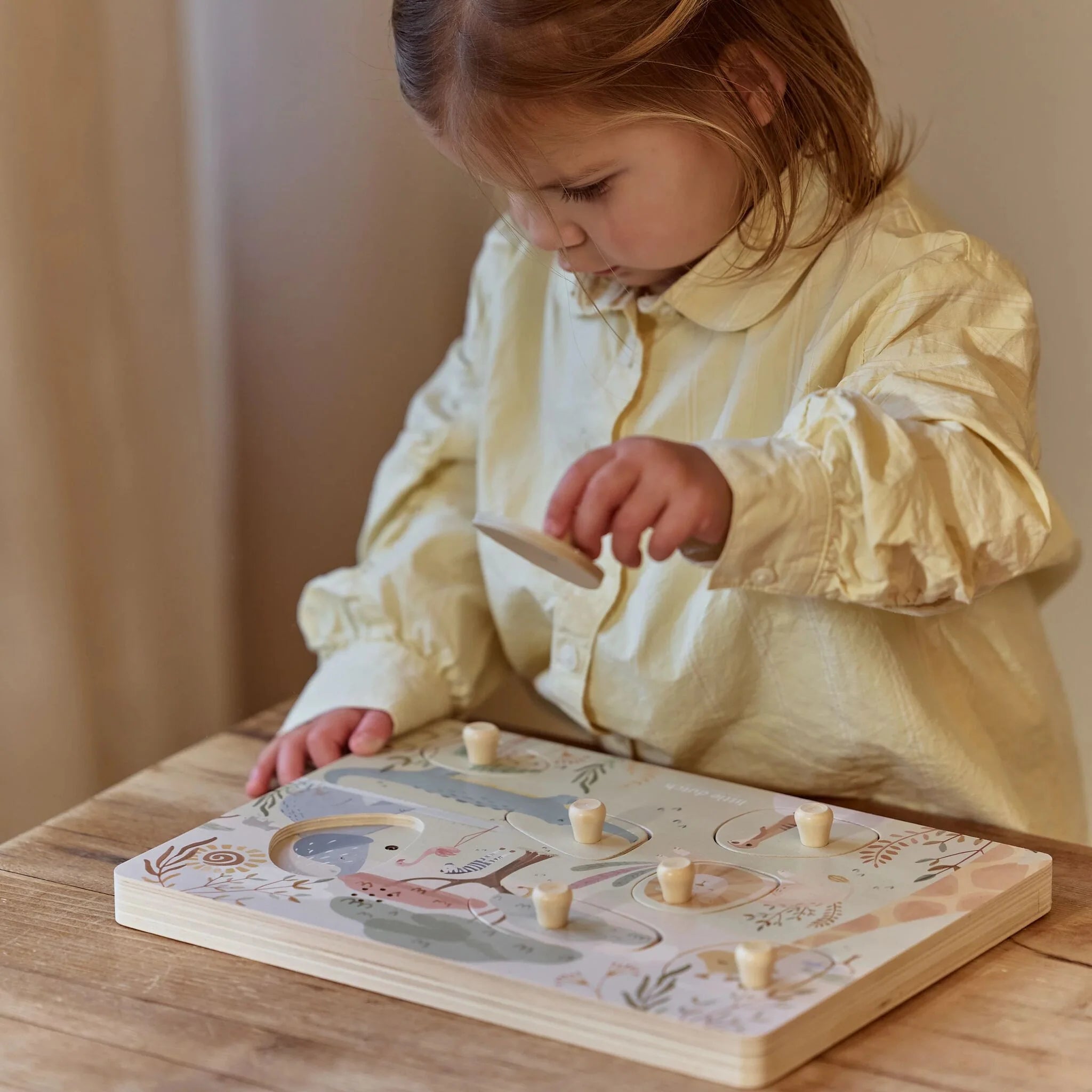 Little Dutch - Puzzle Sonoro In Legno Savana Friends