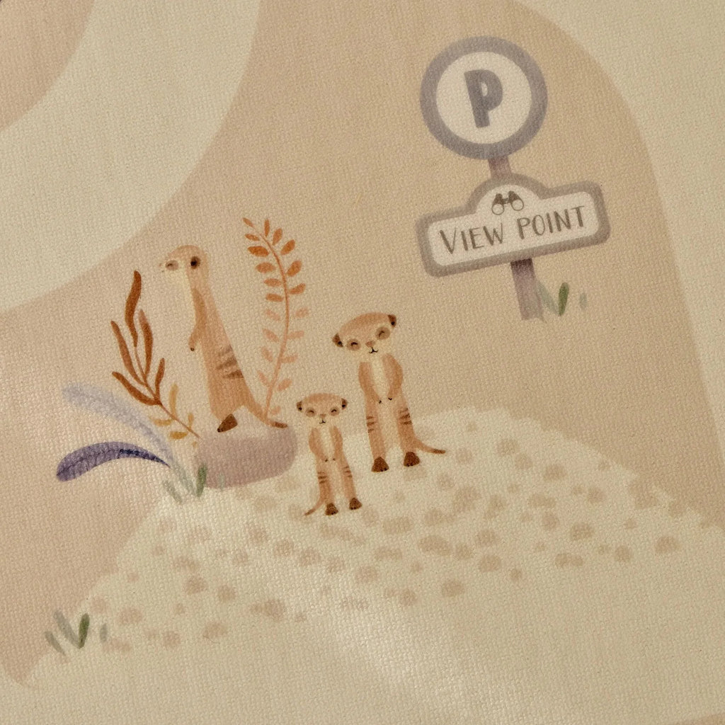 Little Dutch -Tappetino da gioco per auto Safari - Beige