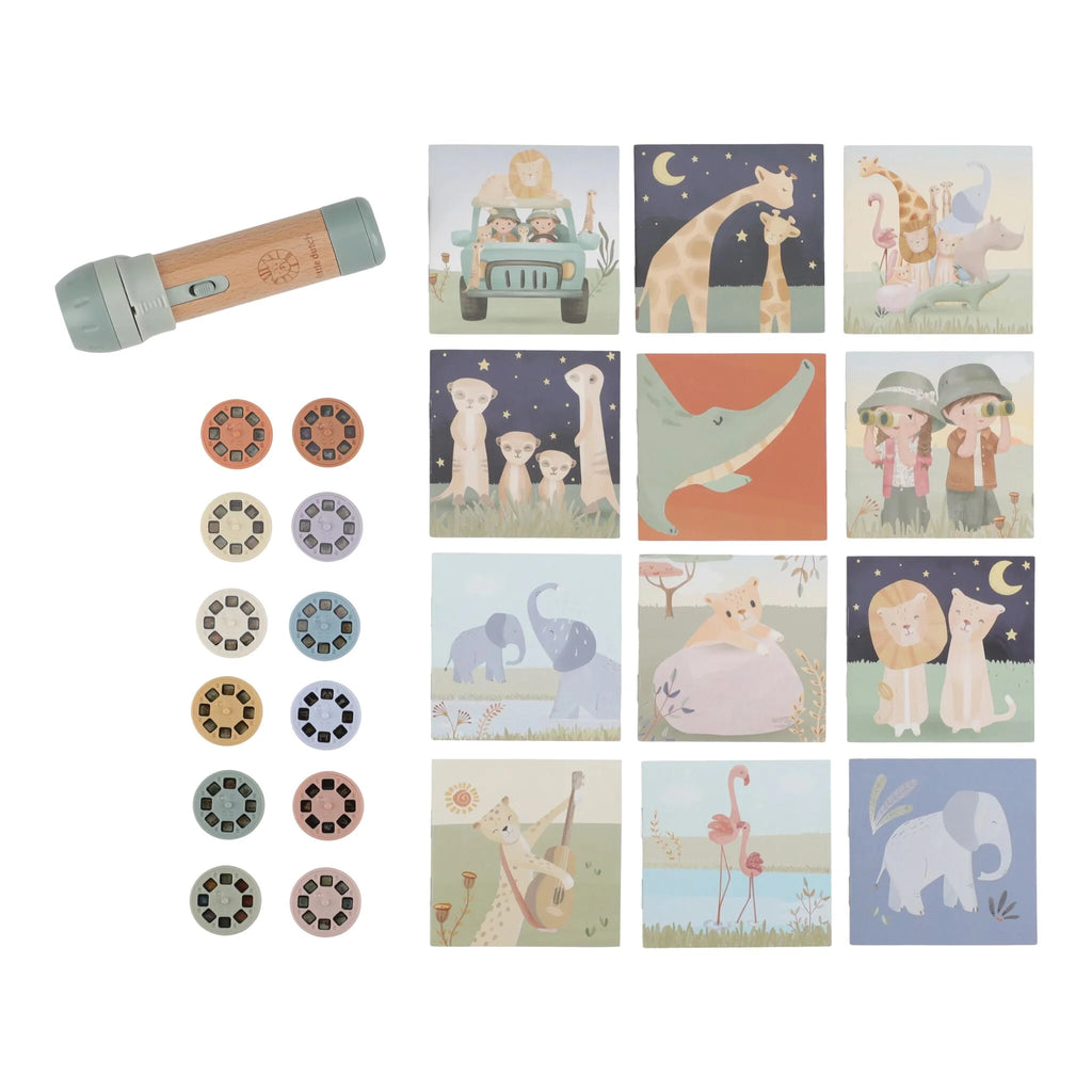 Little Dutch - Kit Torcia Proiettastorie Verde Savana Friends