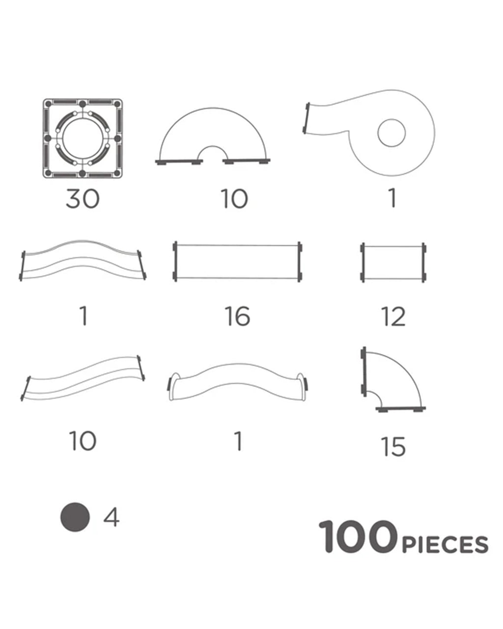Clever Clixx - 100 Pezzi – Discesa – Palle Luminose