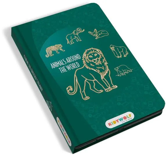 KidyWolf - Mini lavagna Da Disegno -Animali Da Tutto Il Mondo