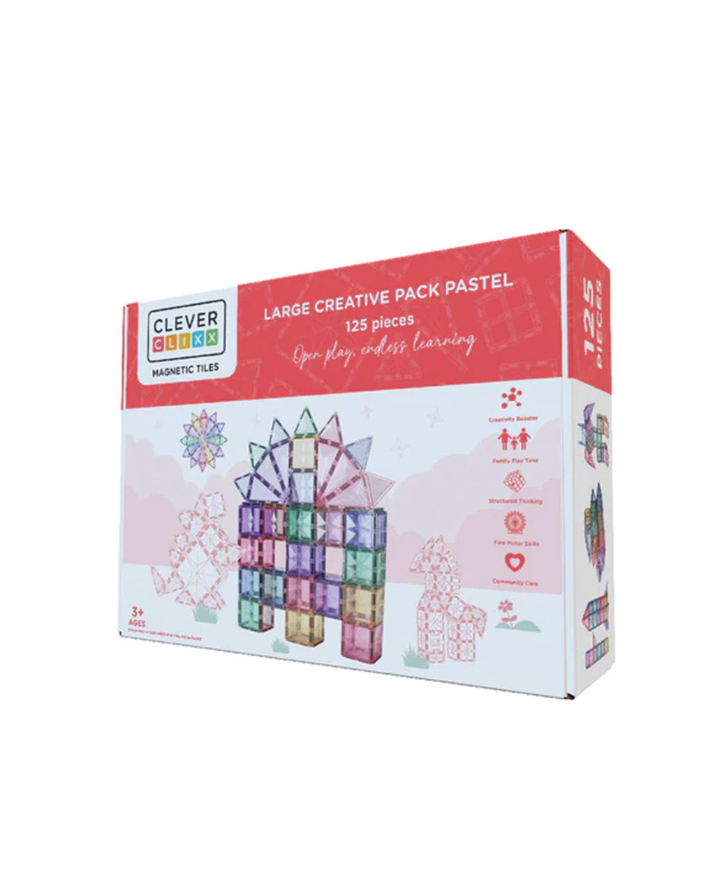 Clever Clixx - 125 Pezzi – Costruzioni Magnetiche Pastello