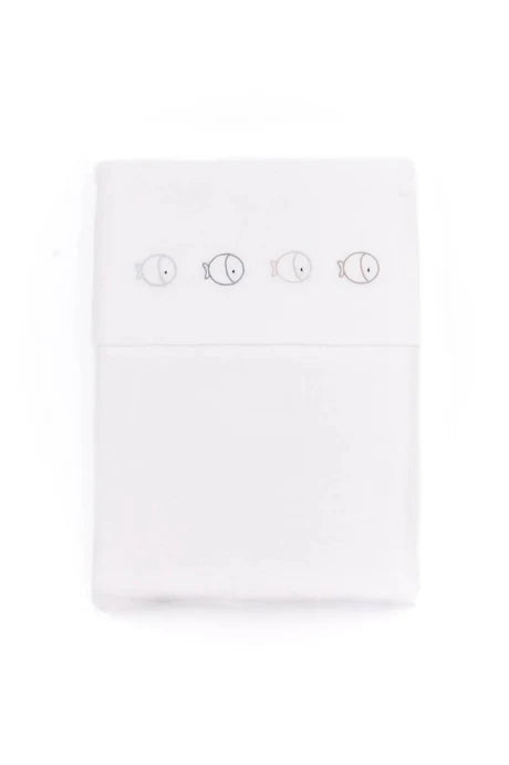 Bamboom - Lenzuolo con federa cuscino per cullle e carrozzina -Pesci