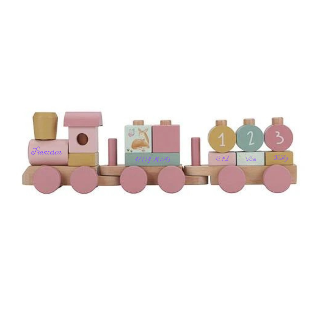 Little Dutch - Treno Personalizzabile – Rosa - Giardino Delle Fate
