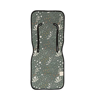 Bimbodreams-Materasso Universale per PassegginoVerde Floreale Con Borsa