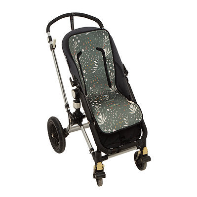 Bimbodreams-Materasso Universale per PassegginoVerde Floreale Con Borsa