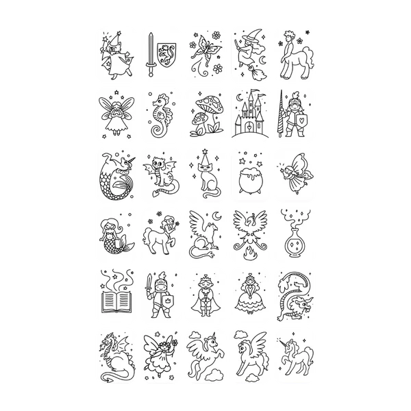 KidyWolf - Ricarica KIDYDRAW-MINI Carte- Animali \ \Mondo Fatato