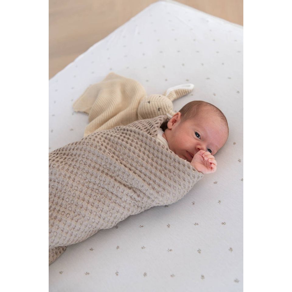 Bamboom - Coperta clinica neonato 75x100 -Goffrato - Sabbia Scuro