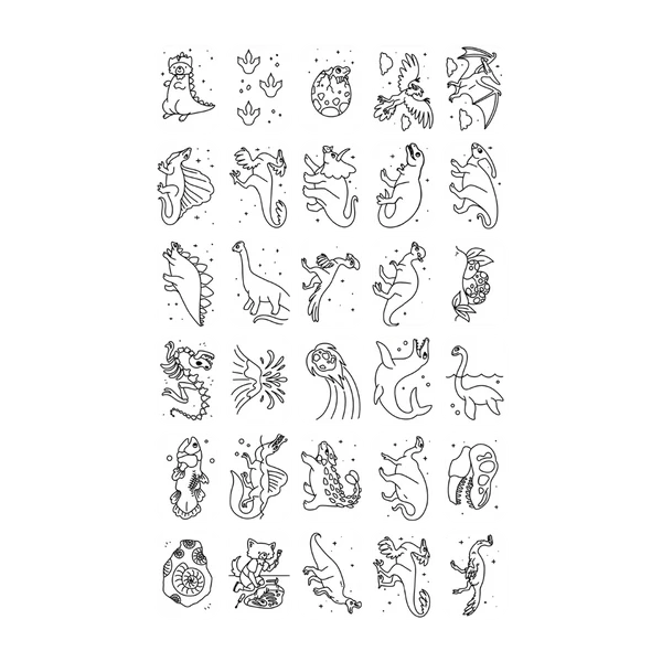 KidyWolf - Ricarica KIDYDRAW-MINI Carte- Spazio \ Dinosauri