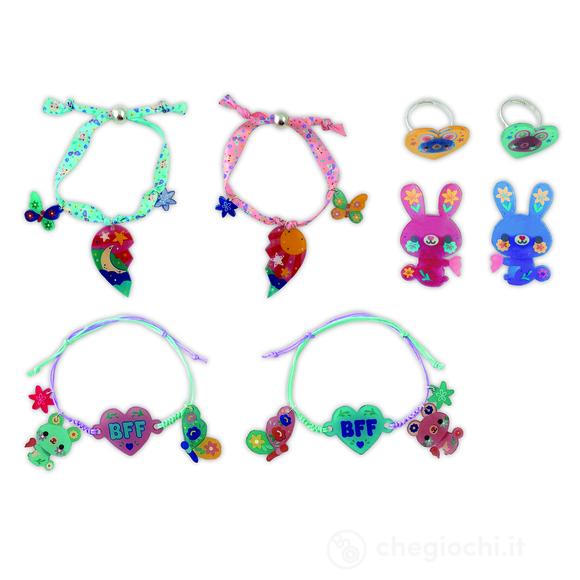 Janod -Kit creativo - 8 Gioielli Amicizia Plastica Termoretraibile