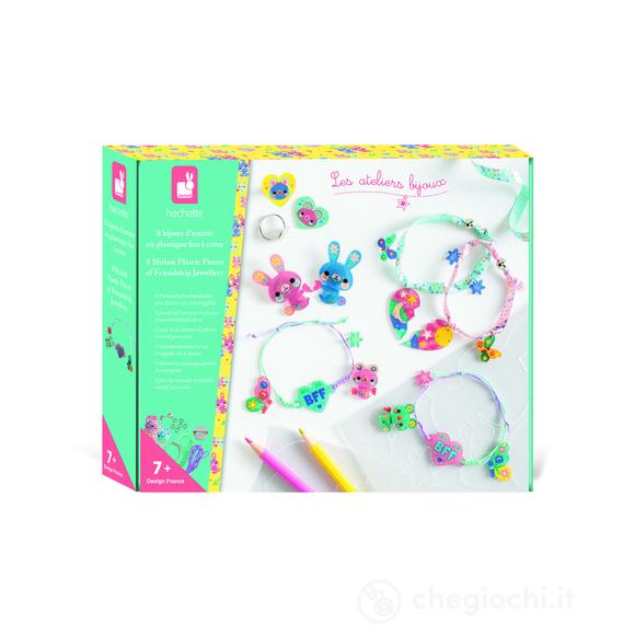 Janod -Kit creativo - 8 Gioielli Amicizia Plastica Termoretraibile