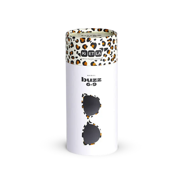 KI ET LA-Occhiali da sole Buzz Cream Leopard per ragazzi