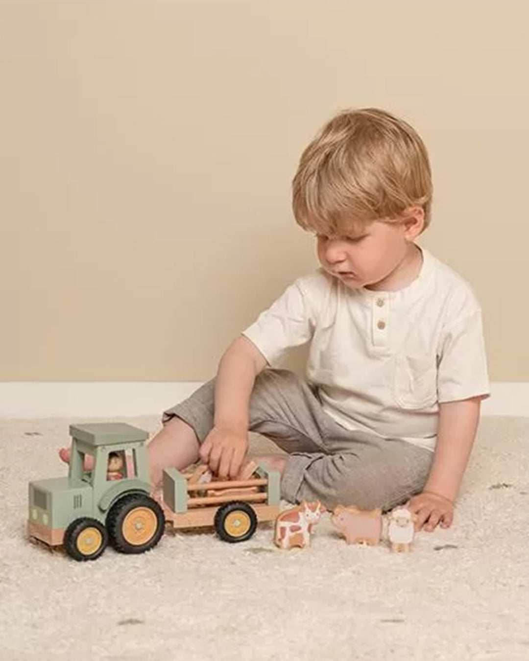 Little Dutch - Trattore Con Rimorchio Piccola Fattoria